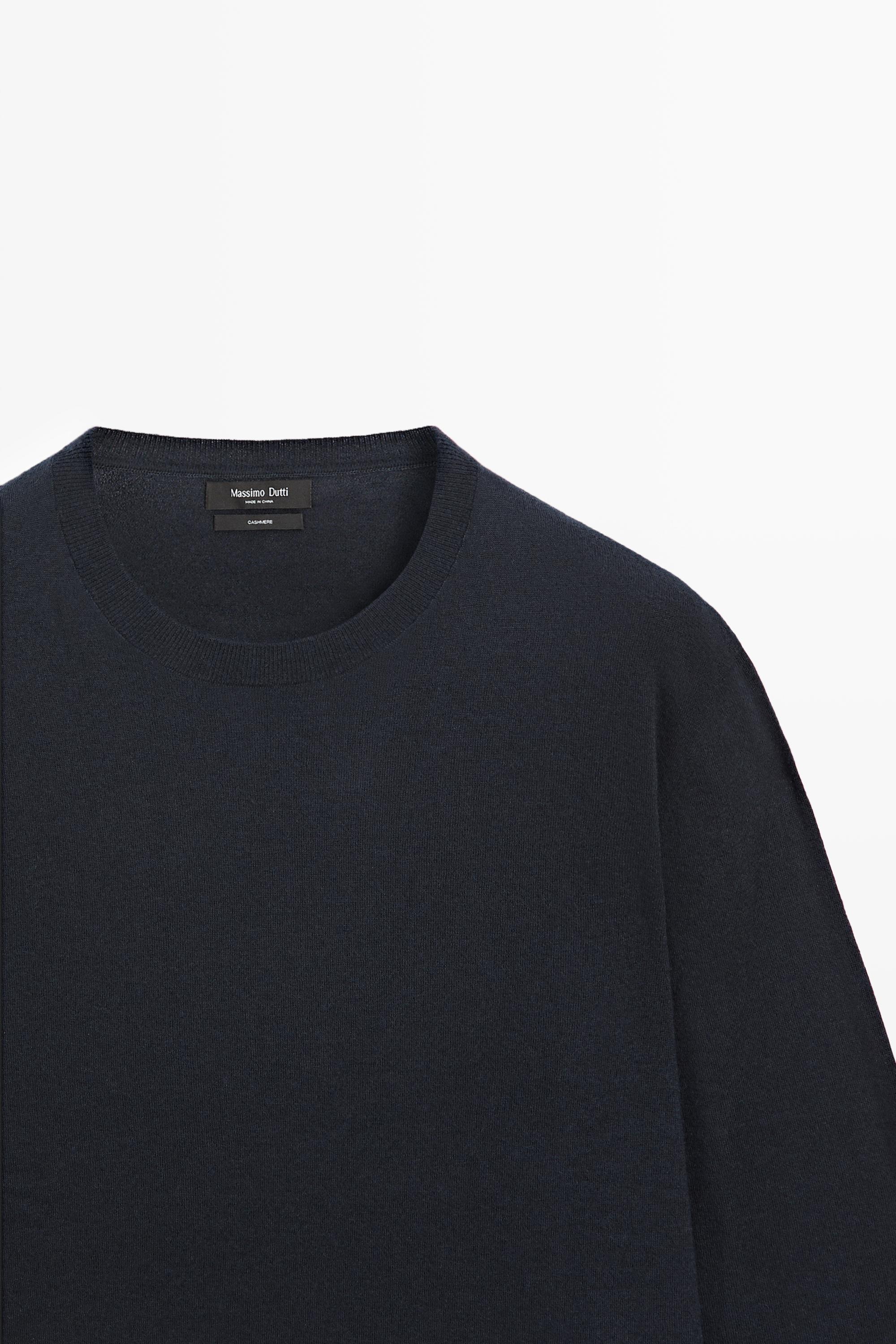100% cashmere crew neck sweater